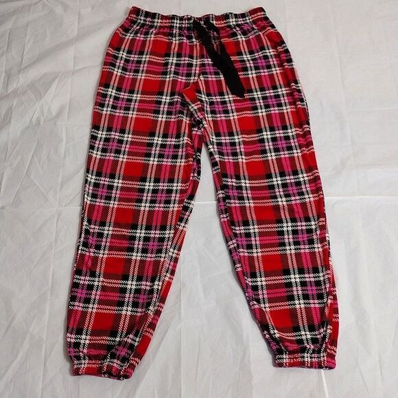 Betsey Johnson Y2K Pink Red Plaid Long Sleeve Pajama Pants Set Medium - Picture 6 of 16